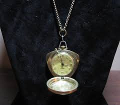 Women's Watch Necklace Zarja - Gold Pocket Watch ...