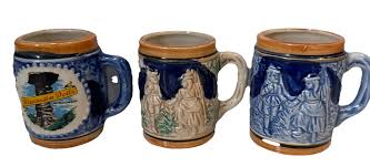 3 Vintage Miniature 3 Oz Ceramic Beer Steins Made In Japan ...