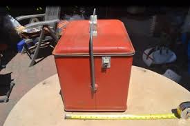 Vintage 1950s Red JC HIGGINS ICE CHEST Camping Picnic Cooler ...