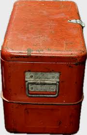 Budweiser King of Beers Vintage Red Metal Cooler | eBay