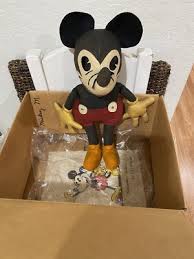 Antique MICKEY MOUSE Disney Stuffed Pie Eyed 30s-60s ...