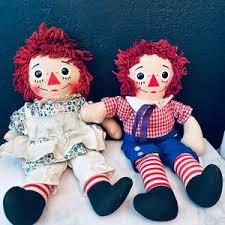 Raggedy Ann and Andy Knickerbocker Dolls 60s 15” Length - Etsy Hong Kong
