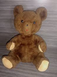 Vintage Eden Brown Teddy Bear 13" Stuffed Animal Red Felt ...