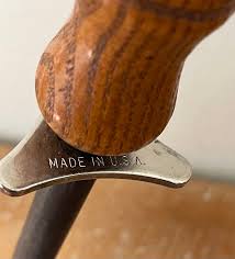 Vintage wooden knife sharpener rod