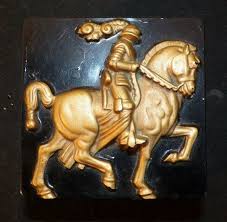 Vintage 1950's Hickok Hard Plastic KNIGHT ON HORSE Trinket ...