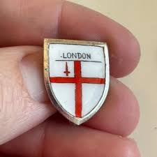 Vintage London England Souvenir Tourist St. George's Flag ...