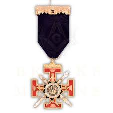 33rd Degree Scottish Rite Breast Jewel - Purple Ribbon ...