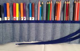 Roll up Pencil Organizer Sewing Pattern: DIY Pen & Brush ...