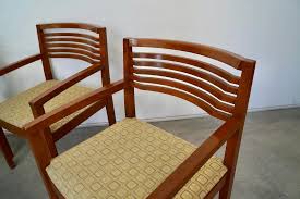 Vintage Postmodern Ricchio Knoll Side Arm Chairs - Set of 4 ...