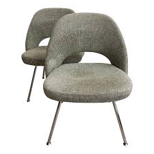 Executive Armless Chair by Eero Saarinen for Knoll - a Pair ...