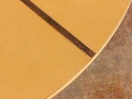 Mid-Century Modern Blackened Iron & Melamine Table with ...