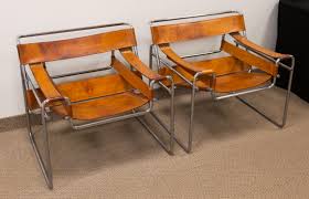 2) Marcel Breuer, Wassily Chairs in Cognac Leather | Cottone ...