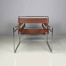 Italian mid-century Brown Armchairs Wassily by Marcel Breuer ...