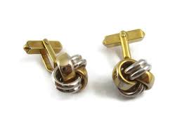 Vintage Cufflinks for Men: Amazing KNOT Design Interlocking Gold & Silver Tone - Etsy India