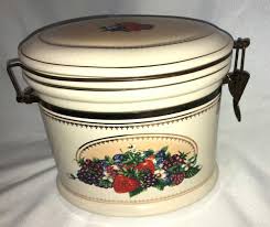 Knotts Berry Farm Ceramic Canister Hinged Lid Food Storage Country Farm Fruit | eBay