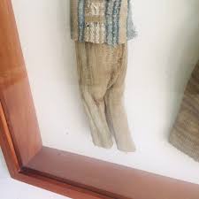 Vintage Peruvian Chancay Burial Dolls Mounted Framed Shadow ...