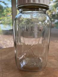 Vintage Knox {K Inside a Keystone} Mason - Clear Quart Fruit ...
