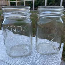 Art | Vintage Knox Mason Jars Pair For Crafting | Poshmark