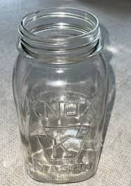 Vintage Knox Mason K Quart Jar Clear 18 on Bottom See Pics ...