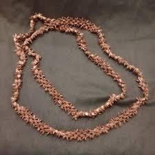 Brown Koa Seed Lei 70's Vintage Summer Boho Hawaiian Long Vintage Necklace 49" | eBay