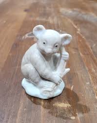 Adorable Porcelain Koala Bear Figurine Holding a Eucalyptus ...