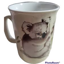 Webb | Dining | Webb Korea Speckled Stoneware Coffee Tea Mug Koala Bears Bamboo 97 1980 Vtg | Poshmark