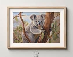 Printable Digital Download - Australian Landscape "koala Collection" Art - Oil on Canvas - Etsy UK