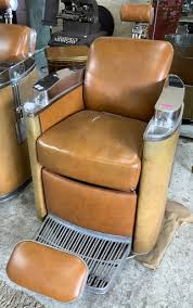 Koken Brand Art Deco Barber Chair.