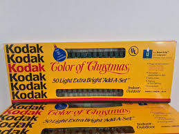 VTG NOS Kodak Color of Christmas Lights 50 Extra Bright ...