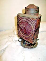 Ideal No. 1 tin railroad finger lamp +red amber lenses uses ...