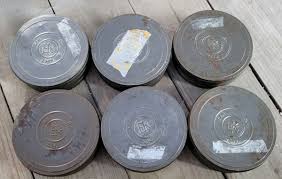 6 VINTAGE KODAK EASTMAN 35MM TIN CANS EMPTY 1970'S 5 1/2 ...