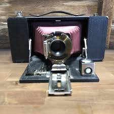 Kodak No. 3A Folding Brownie Camera, red bellows, brass lens ...