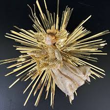 German Koestel Wax Starburst Angel Christmas Ornament