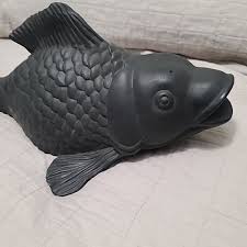 Large Heavy Koi Fish Sculpture Decor Piece W: 22 H:7.5 ...