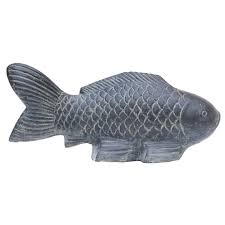 Koi Fish, Stone Figure, 40 Cm, Pond and Garden Decoration ...