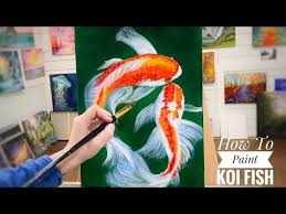 How To Paint Koi Fish | acrylic - YouTube