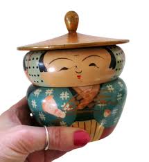 CAJA DE ALMACENAMIENTO DE LACA CHINA DE LOS AÑOS 50, inusual caja apilable para guardar joyas orientales de laca pintada a mano de mediados de siglo, ¡estilo kitsch chinoiserie vintage! - Etsy España