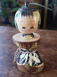 Vintage 1960s Wooden Kokeshi Doll – Japanese Bobble Head - Etsy