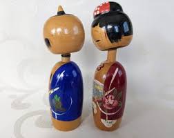 Kokeshi Wooden Dolls Japan Bobblehead Bobblehead Doll ...