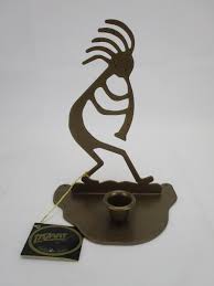 Kokopelli Metal Flute Player Figurine Candle Holder Bookend Decor 8" x 6.5" | eBay