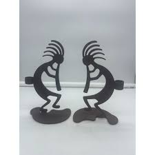 Pair of Metal Kokopelli Flute Player Candlestick Holders - Etsy