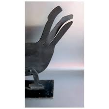 Folk Art Rooster Sheet Iron Boot Scraper. For Sale at Ruby Lane