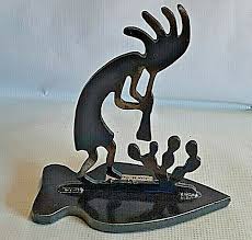 Kokopelli Metal Art 8½" Sculpture Native American Statue ...