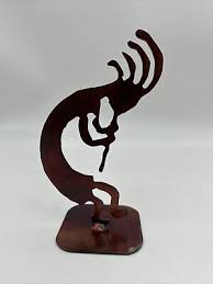 Kokopelli Metal Art Sculpture Figure Figurine Musical ...