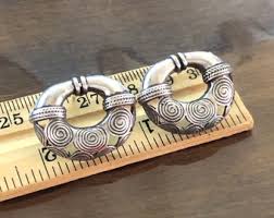 Vintage Sterling Silver Etruscan Swirl Rope Hoop Stud Earrings - Etsy Canada