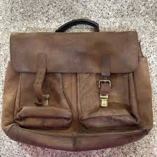 Komal C Buffalo Leather Messenger Laptop Bag, Briefcase 18 ...