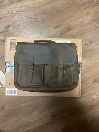 komalc 16 inch leather briefcase laptop for men and women | eBay