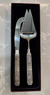 Konge Tinn Norway Royal Pewter 2-Pc Cheese Slicer & Knife/Serving Pick Set VTG | eBay