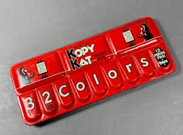 Vintage American Crayon Company Red Kopy Kat Tin Paint Box ...