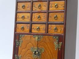Amazing Korean Wooden Medicine Chest with Drawers, Vintage Apothecary Cabinet wi | eBay